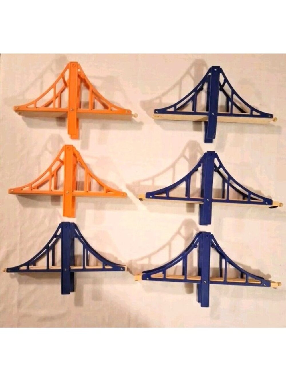 Train Bridge Suspension Wooden Railroad Riser Blocks READ - Picture 6 of 11